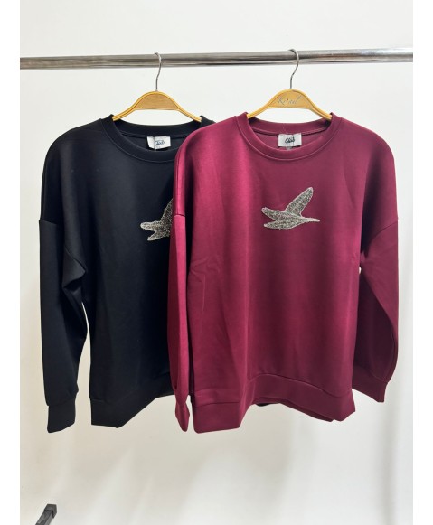 Sweatshirt 2'li Takım - Kuş Detaylı 