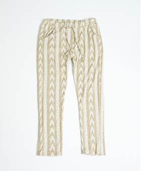 Beli Lastikli Desenli Pantalon